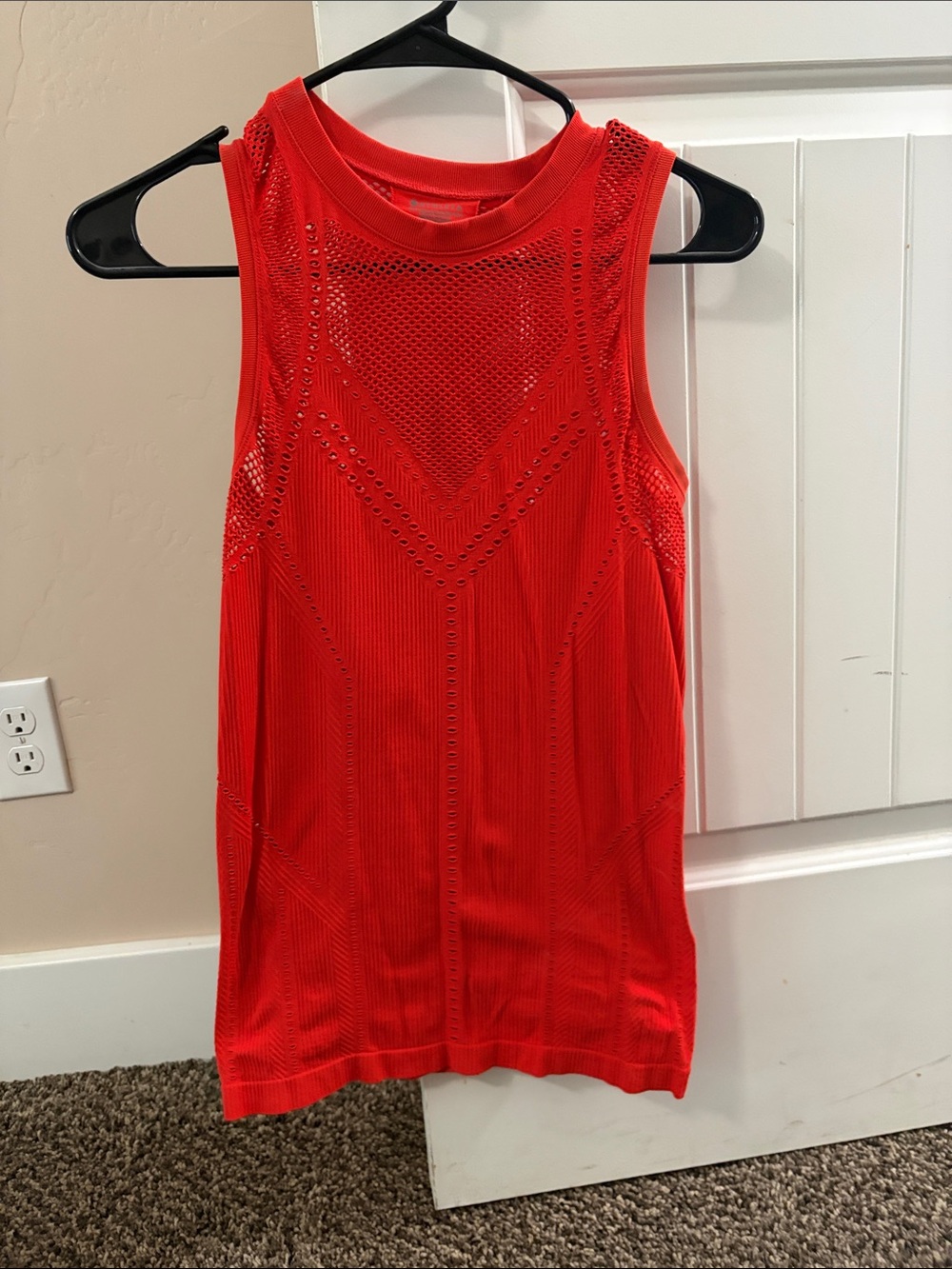 Athleta Bright Red Sleeveless Knit Tank